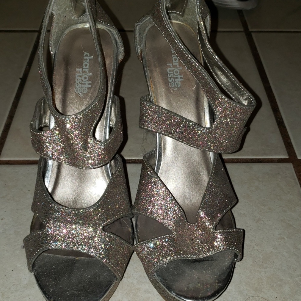 Charlotte Russe glitter heels